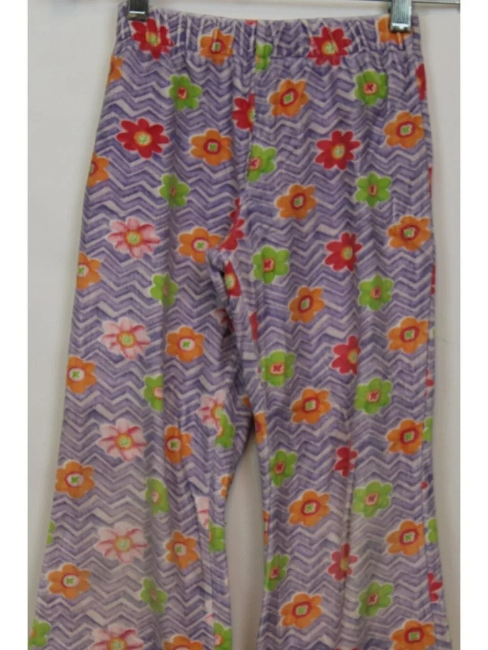 Mis Tee V-Us 2pc Outfit 6x/7 Purple Flower Y2K Hippie Boho Flower Velour Ruffle